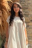 Made in Italy Sa Caleta Cotton Cap Sleeve Pocket Midaxi Dress Stone